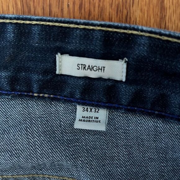 CALVIN KLEIN Straight Distressed Blue Jeans | Size 34 x 32 - Picture 7 of 10